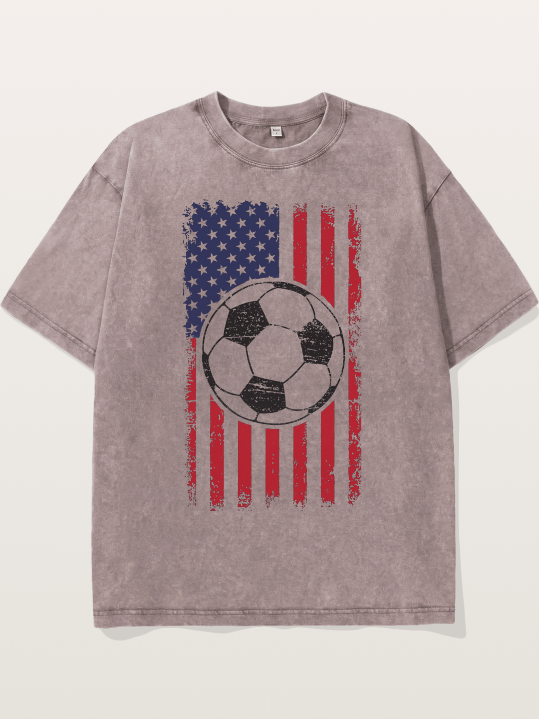 USA Flag Soccer Ball 2026 Vintage Washed T-shirt