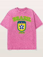 Brazil 2026 World Cup Crest Washed T-shirt