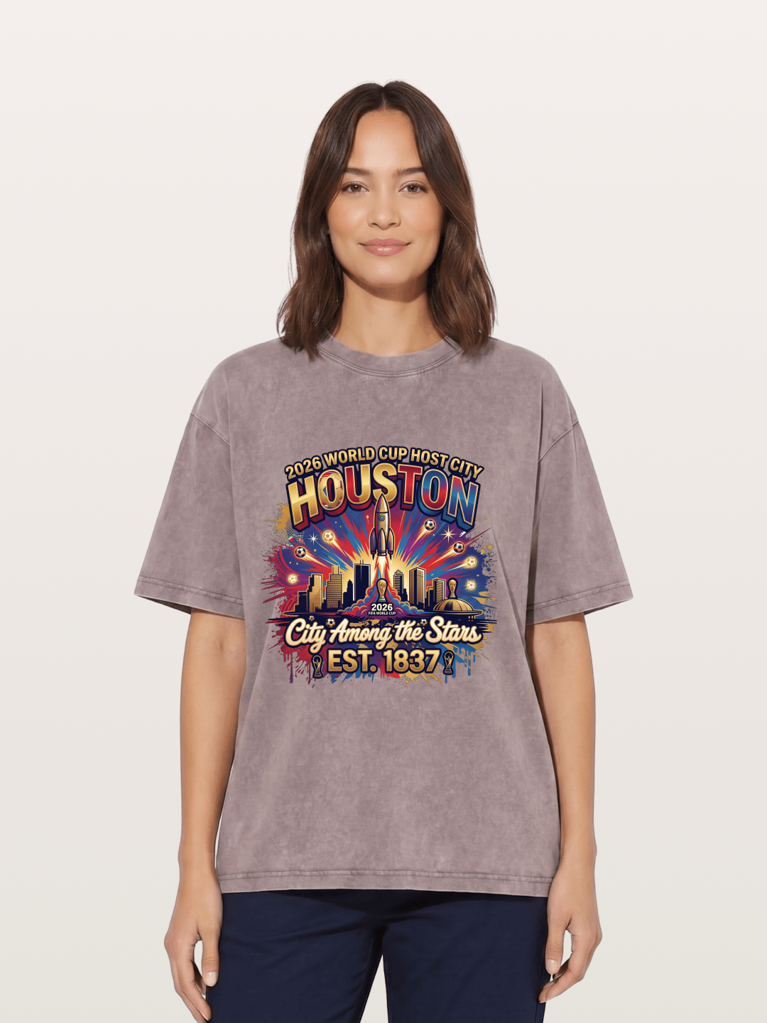 Houston 2026 Host City Art Washed T-shirt