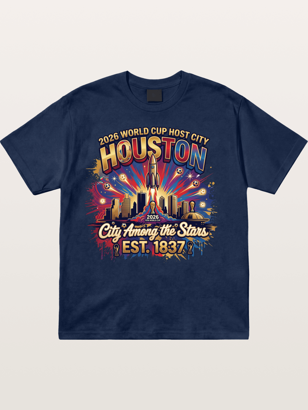 Houston 2026 Host City Art Cotton T-shirt