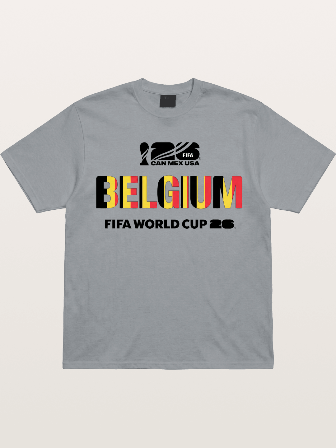 Belgium 2026 Flag Pattern Print Gildan T-shirt