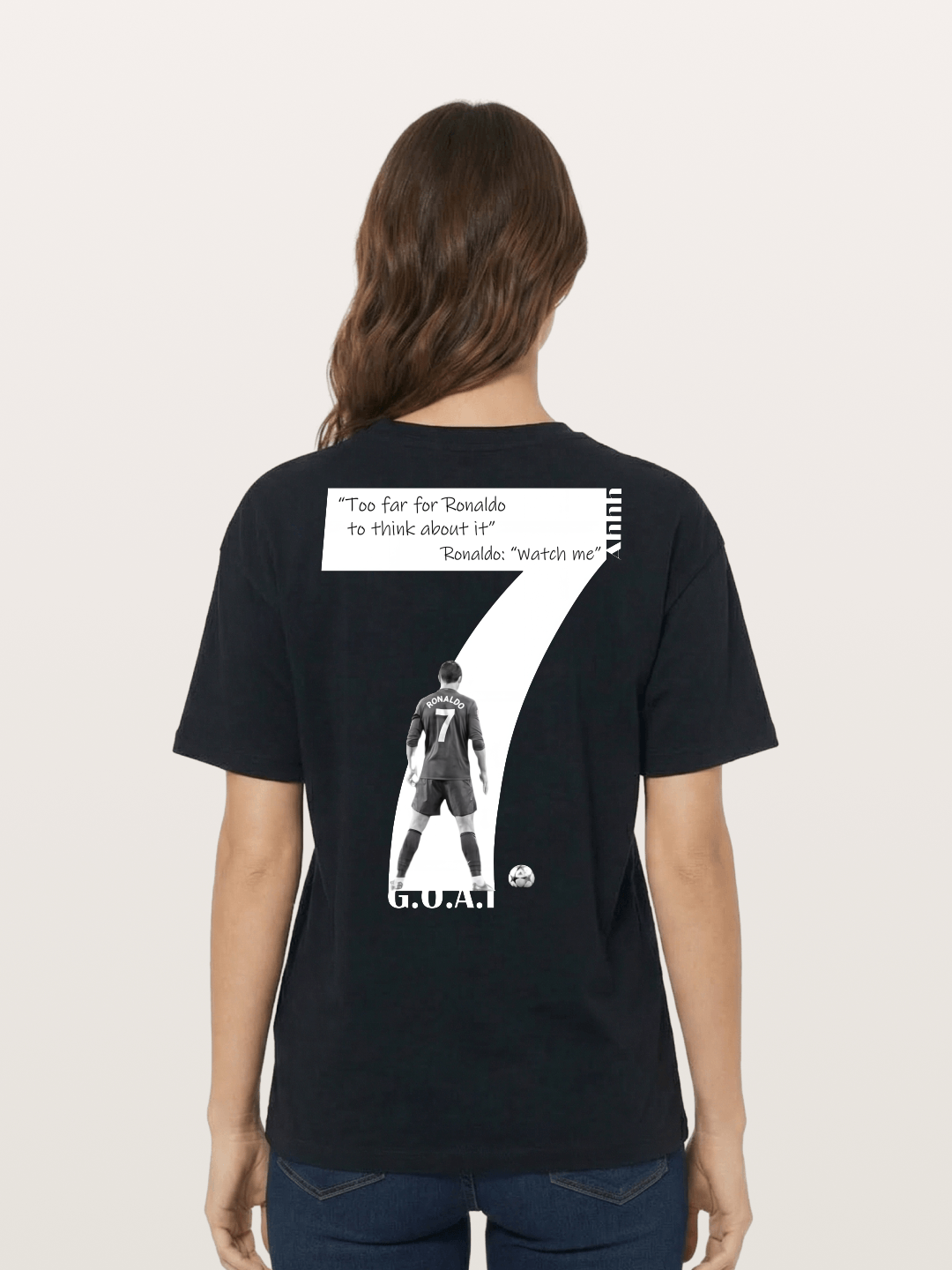 Ronaldo #7 Watch Me Quote Cotton T-shirt