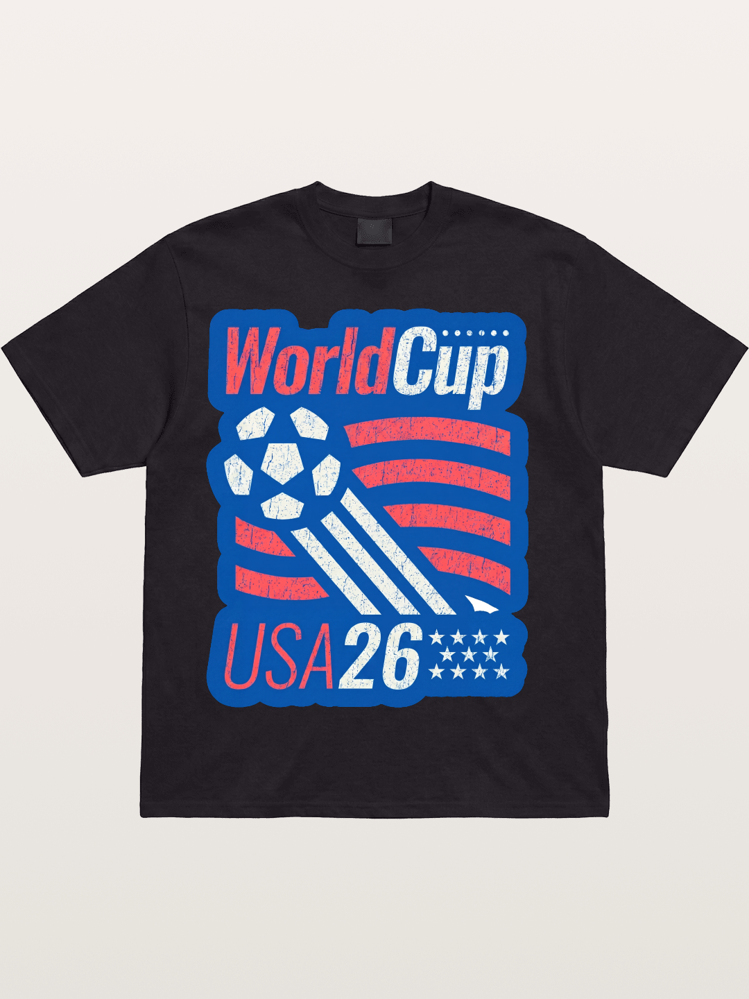 American Flag Soccer Ball WC 2026 Cotton T-shirt