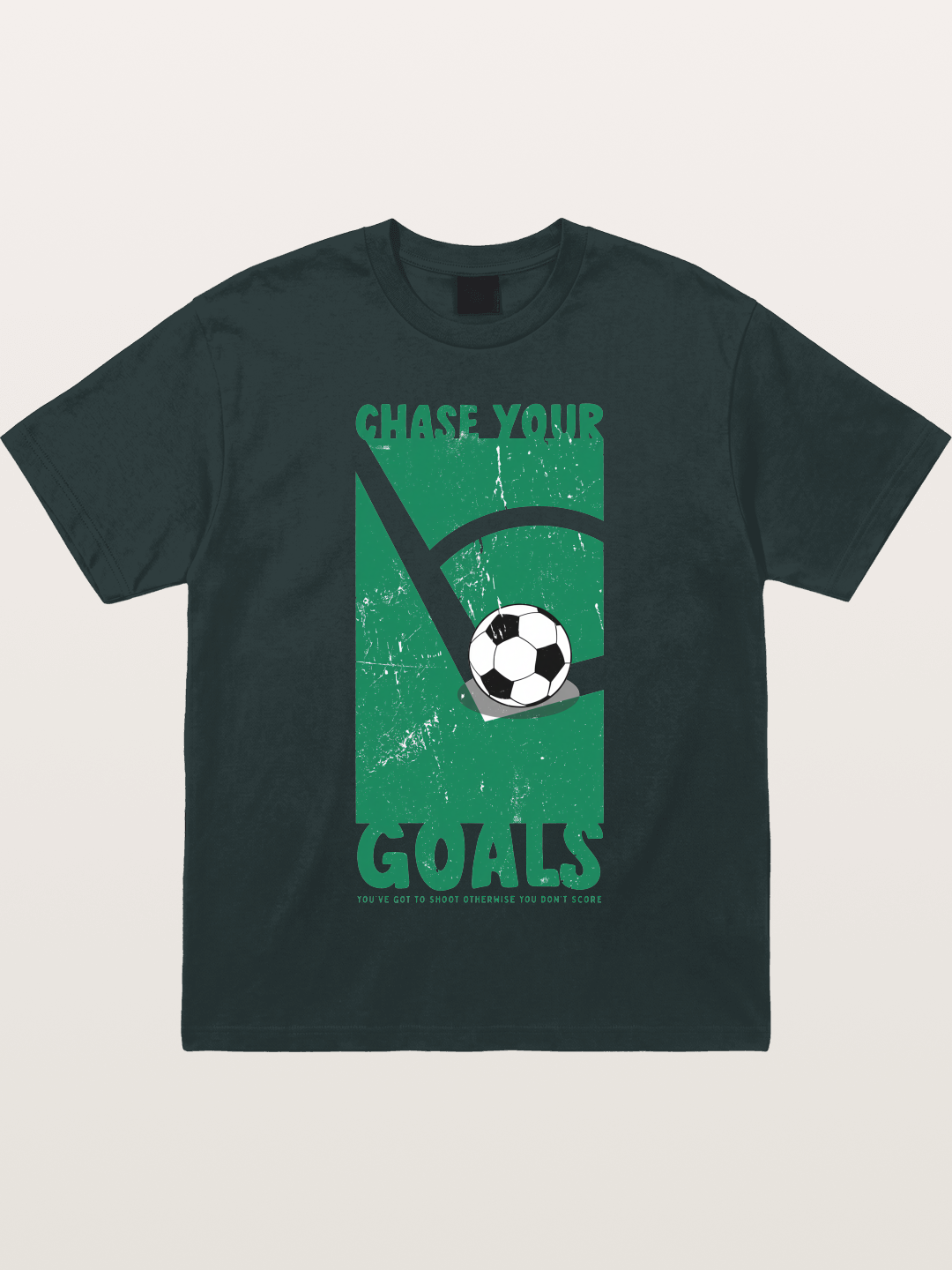 Chase Your Goals Green Poster Gildan T-shirt