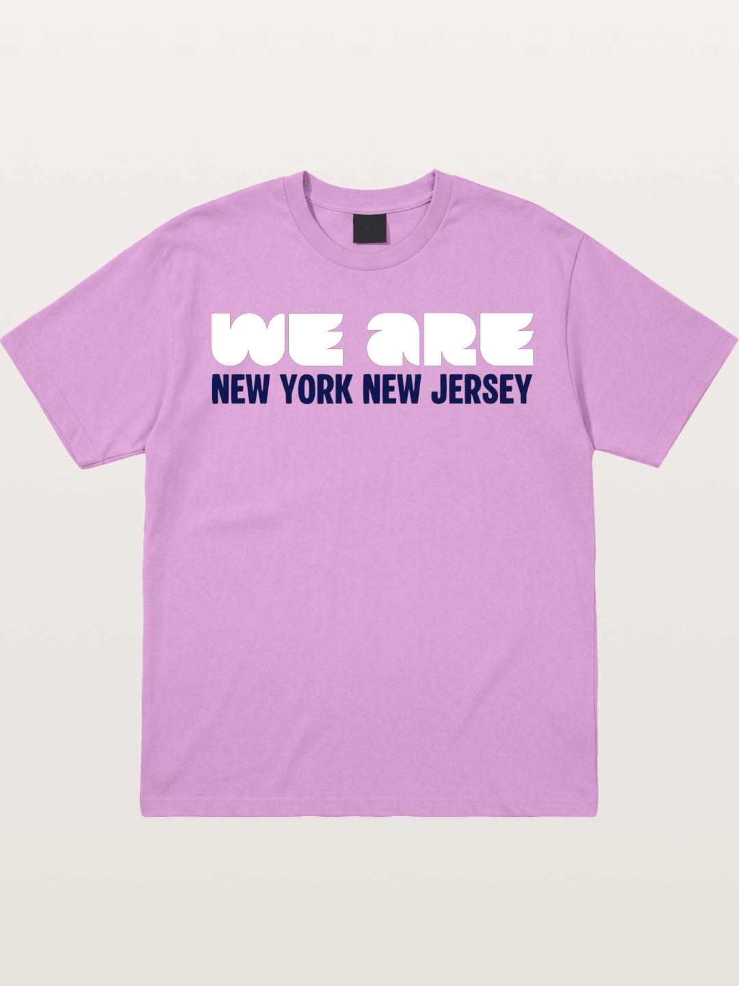 New York New Jersey Navy Typo Gildan T-shirt