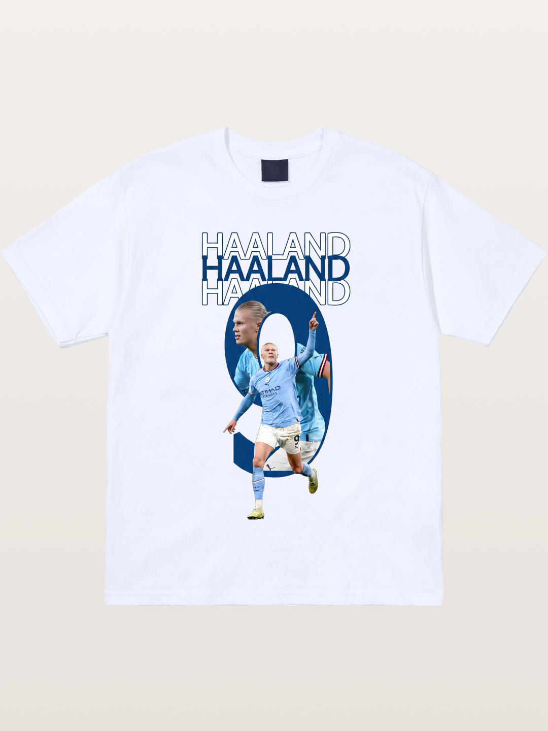 Haaland Man City Number 9 Art Gildan T-shirt