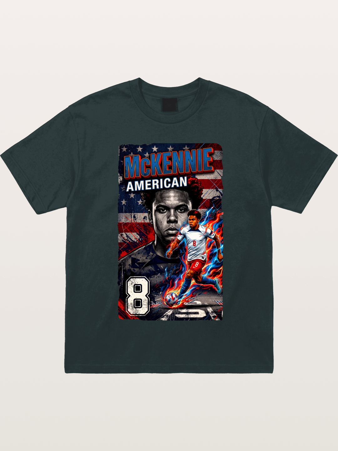 Weston Mckennie Fiery Retro Design Gildan T-shirt