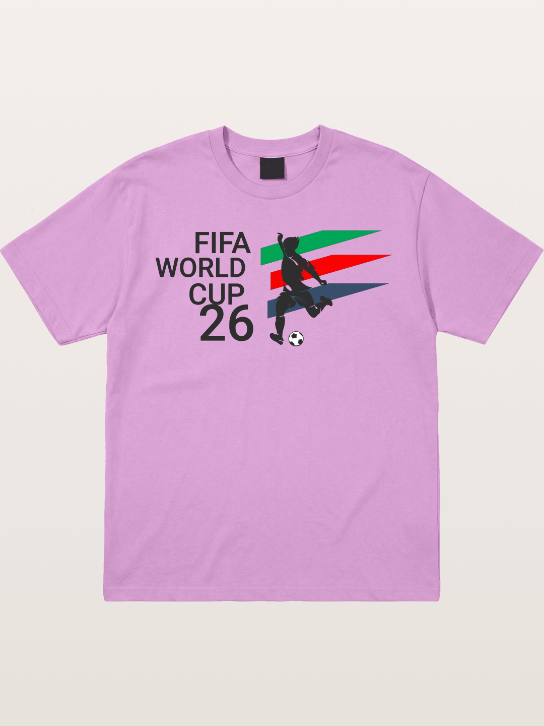 2026 WC Soccer Player Color Stripes Gildan T-shirt