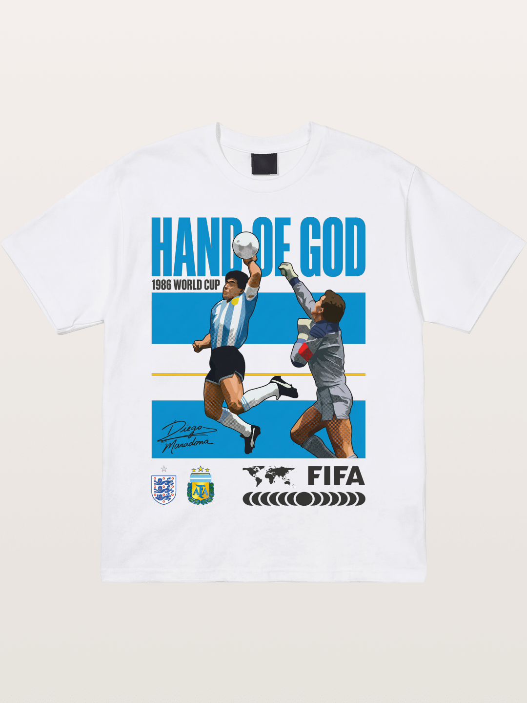 Hand of God 1986 WC Art Cotton T-shirt