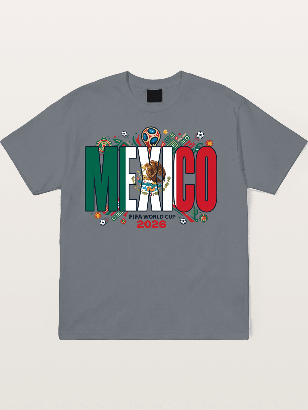 Mexico 2026 World Cup Lettering Cotton T-shirt