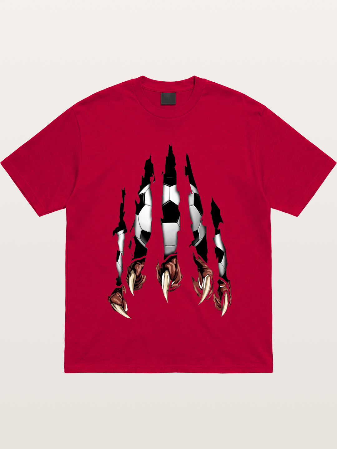Claw Tear Soccer Reveal Print Gildan T-shirt