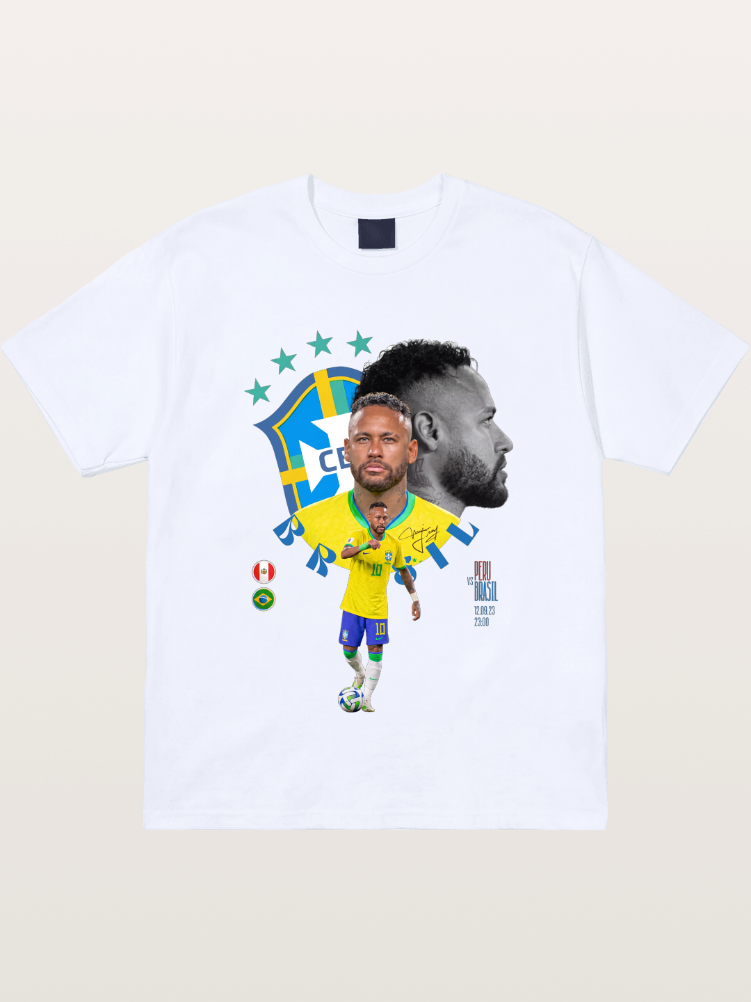 Neymar Multi Portrait Art Gildan T-shirt