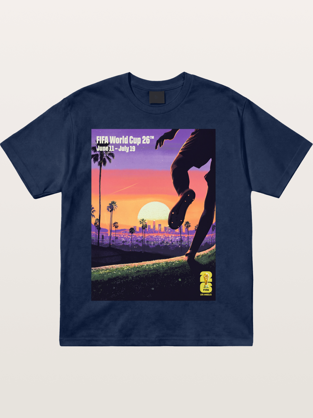 LA WC 2026 Sunset Soccer Kick Cotton T-shirt