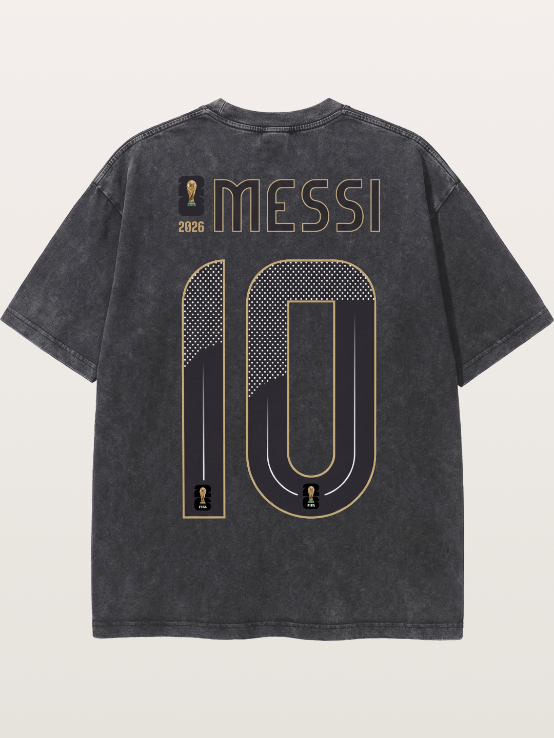 Argentina 10 Messi 2026 WC Washed T-shirt