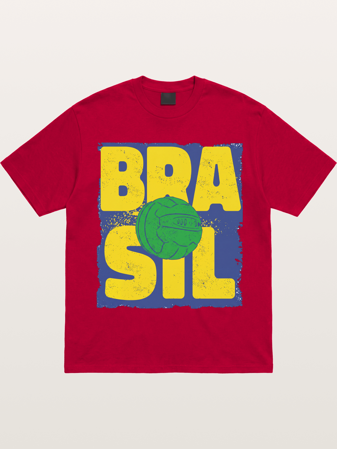 Grunge Brazil Soccer Text Card Gildan T-shirt