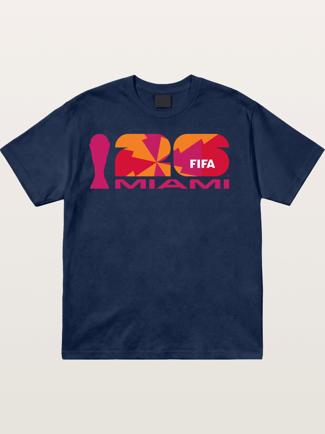 Miami WC 2026 Colorful Geometric Logo Cotton T-shirt