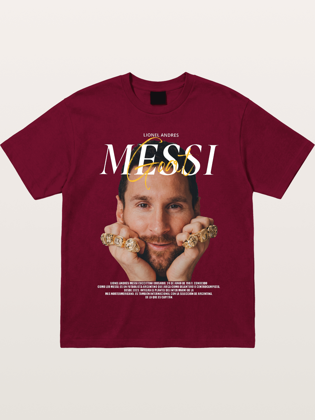 Messi GOAT Champion Rings Gildan T-shirt
