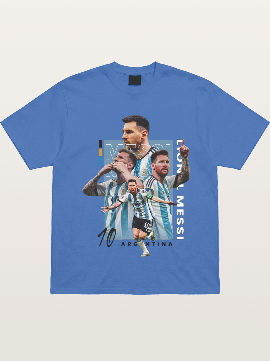 Messi Argentina Layered Collage Gildan T-shirt