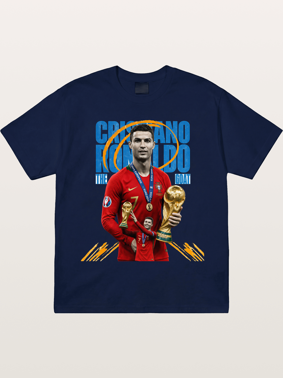 CR7 Portugal WC Trophy Art Gildan T-shirt