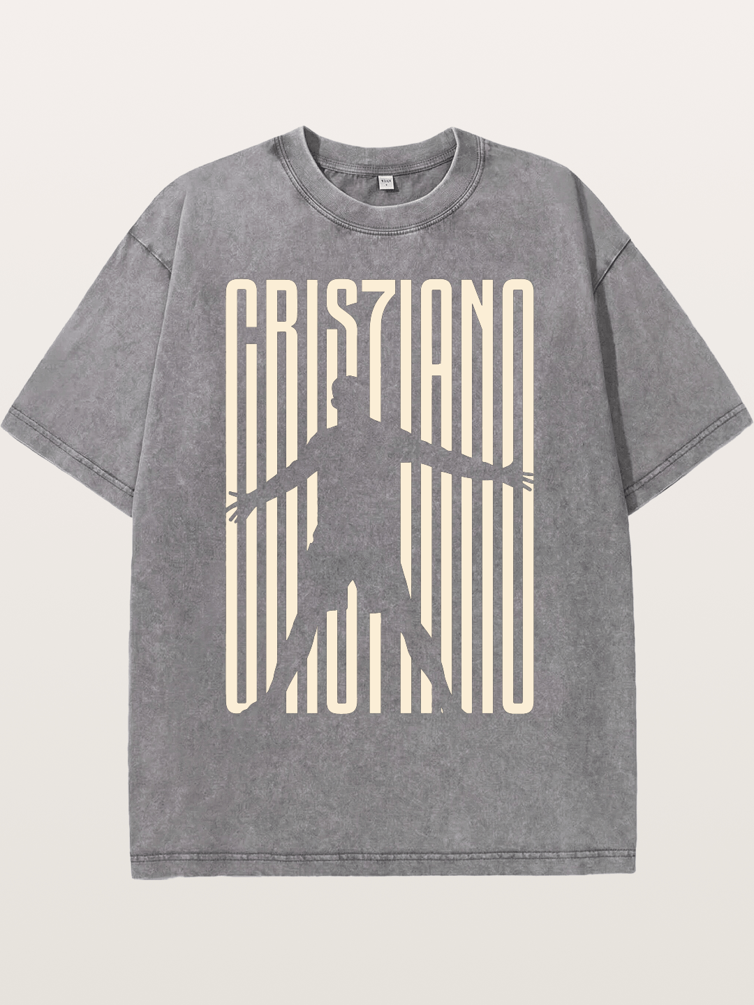 Cristiano Ronaldo Celebration Silhouette Washed T-shirt