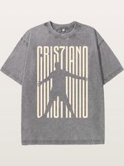 Cristiano Ronaldo Celebration Silhouette Washed T-shirt