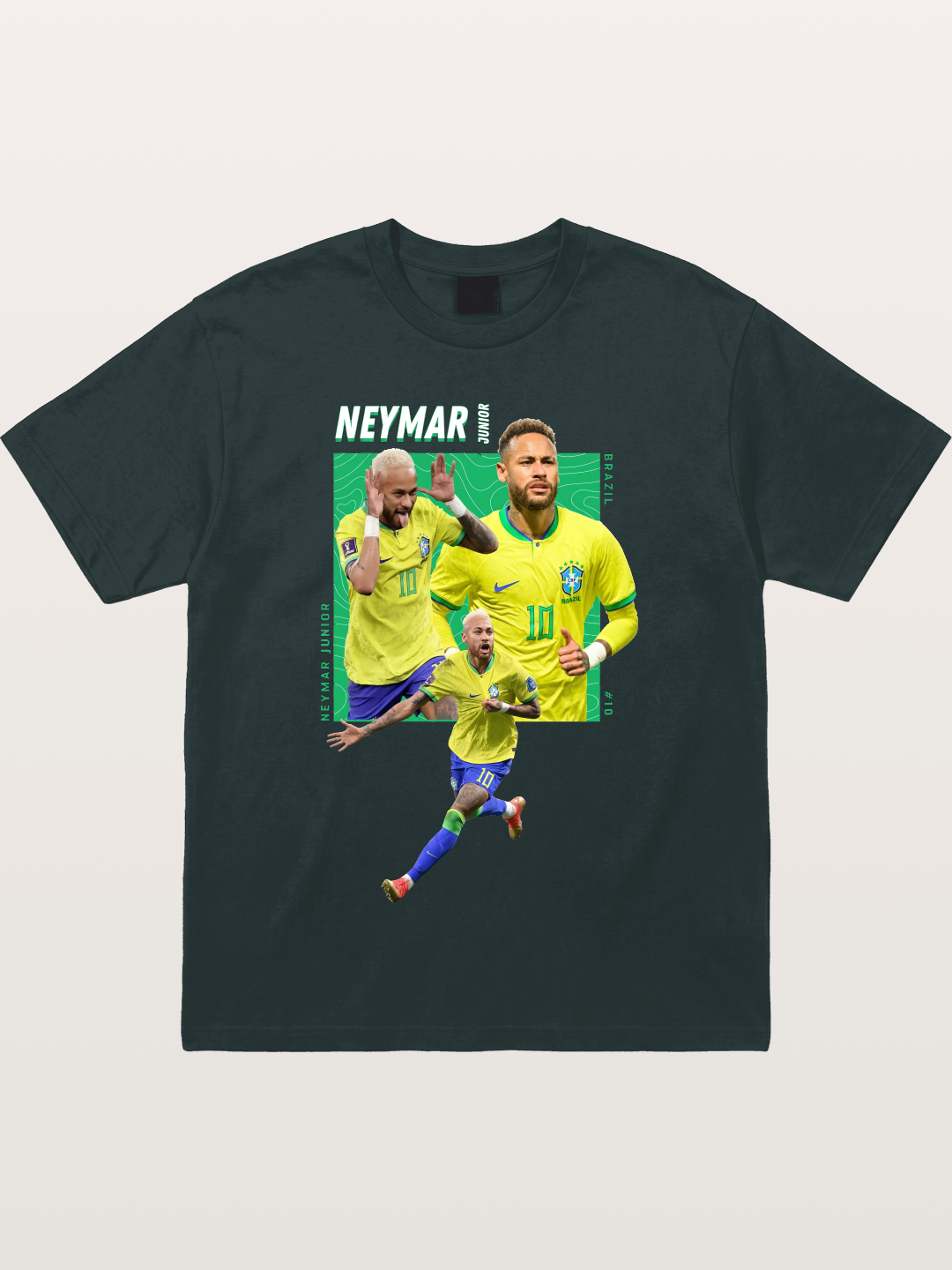 Neymar Collage Brazil Poster Gildan T-shirt
