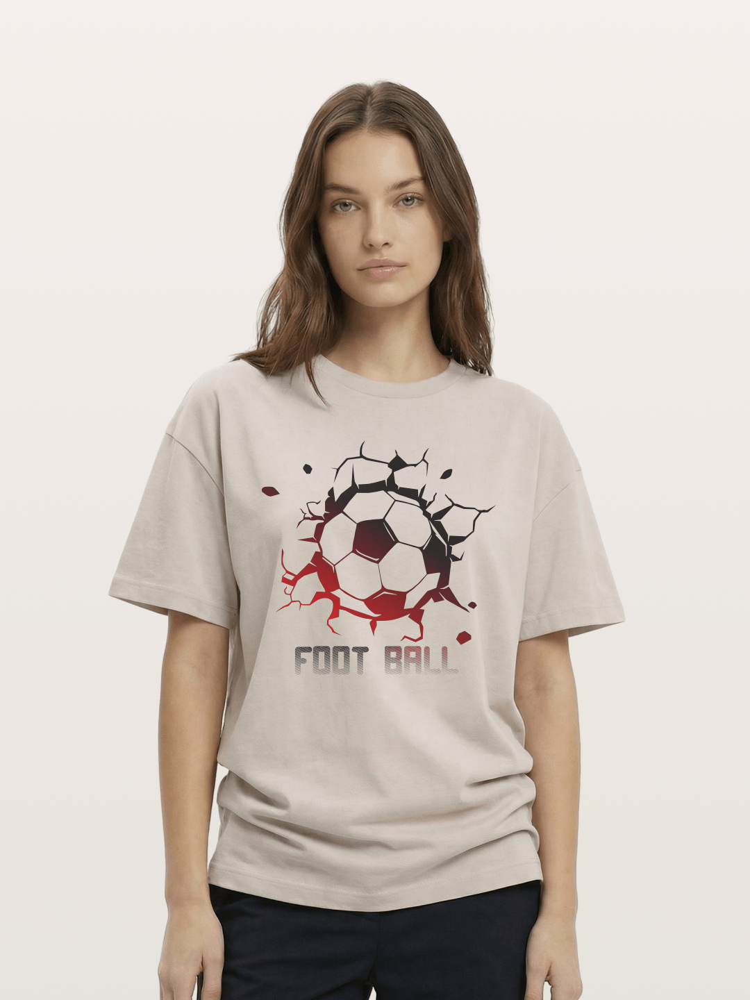 Football Crack Effect USA Style Cotton T-shirt