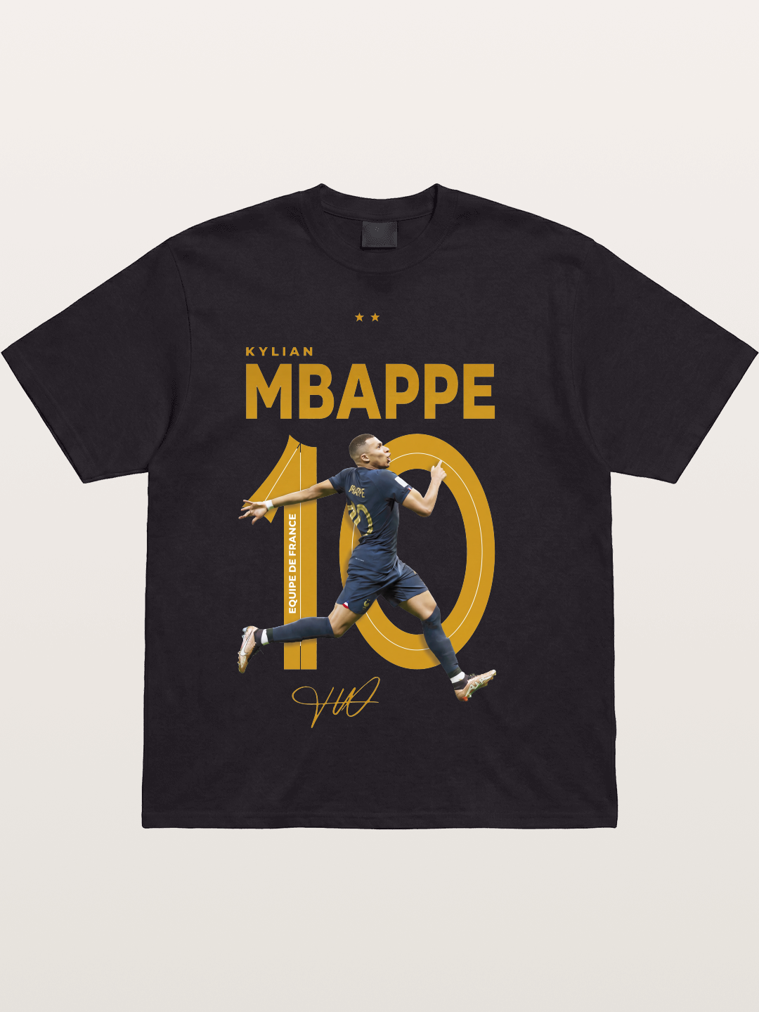 Mbappe France Number 10 Art Cotton T-shirt