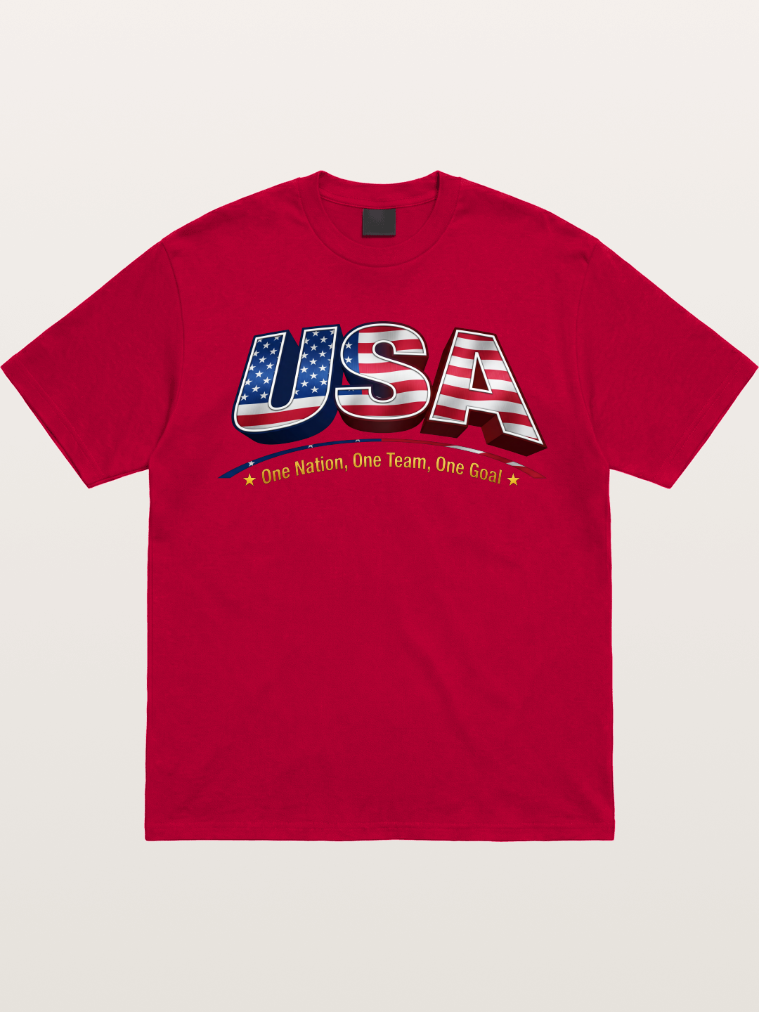 USA Flag 3D Letter World Cup Gildan T-shirt