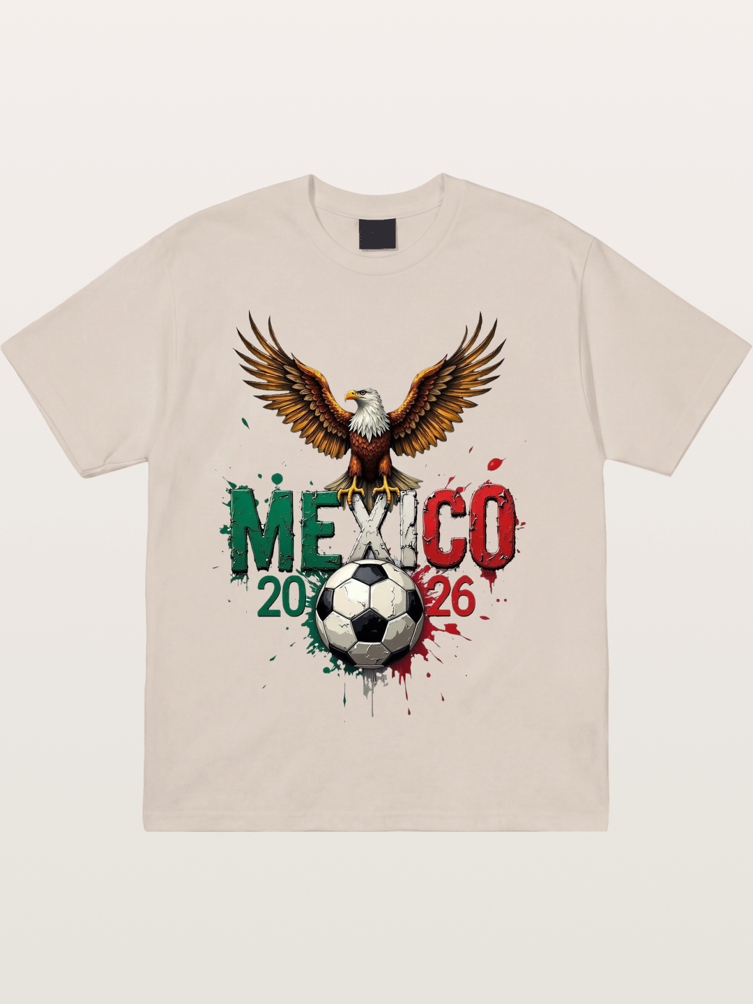 Mexico 2026 WC Eagle Print Cotton T-shirt