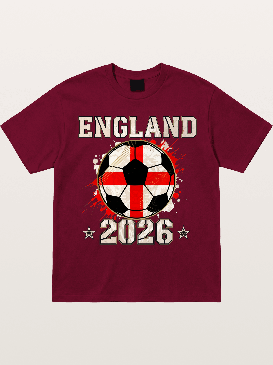 England 2026 Soccer Cross Flag Gildan T-shirt