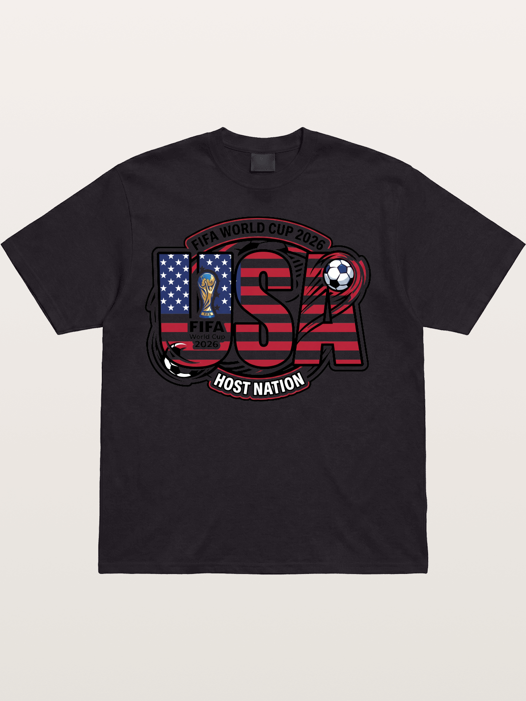 USA 2026 World Cup Typography Cotton T-shirt