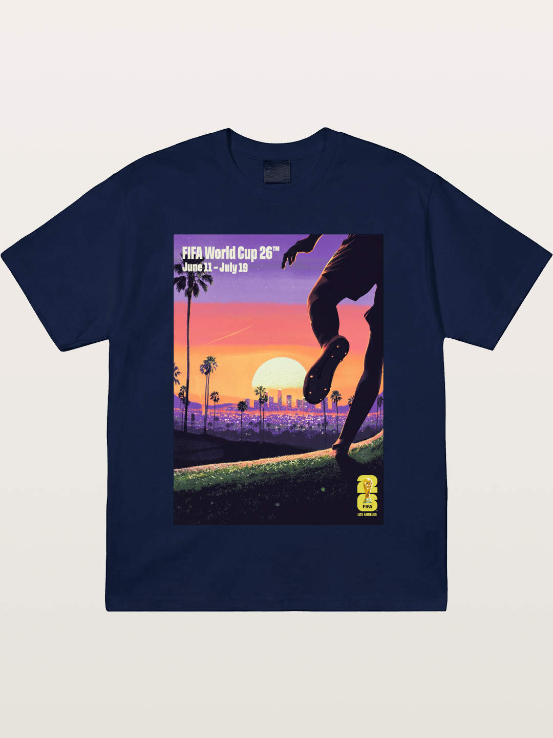 LA WC 2026 Sunset Soccer Kick Gildan T-shirt
