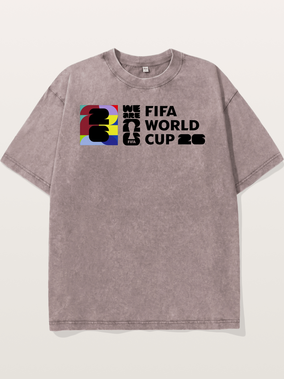 2026 World Cup Colorful Typo Washed T-shirt