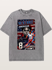 Weston Mckennie Fiery Retro Design Washed T-shirt