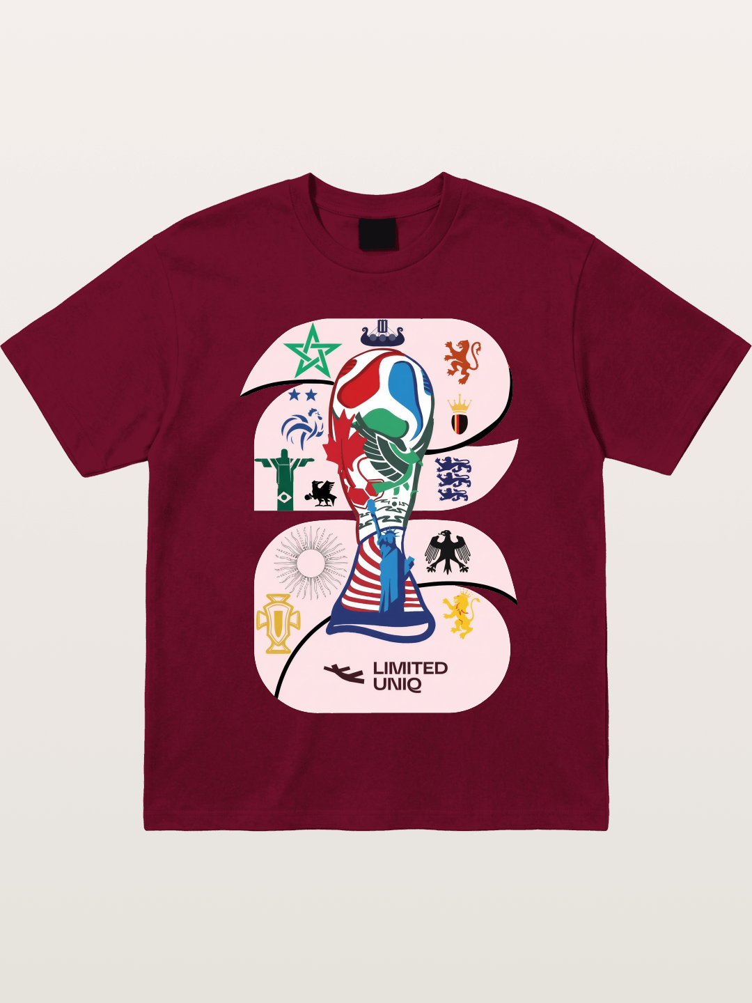 2026 World Cup Trophy Collage Gildan T-shirt