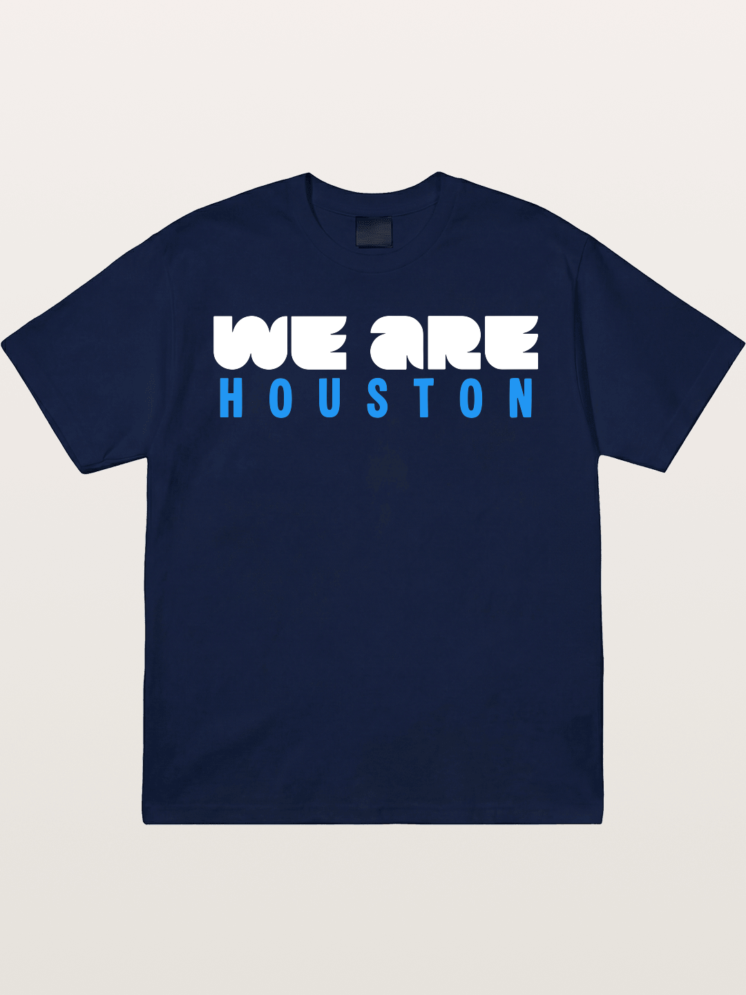Houston Bright Blue Typo Gildan T-shirt