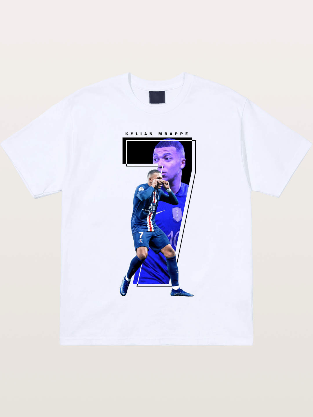 Mbappe Dual Portrait Collage Gildan T-shirt
