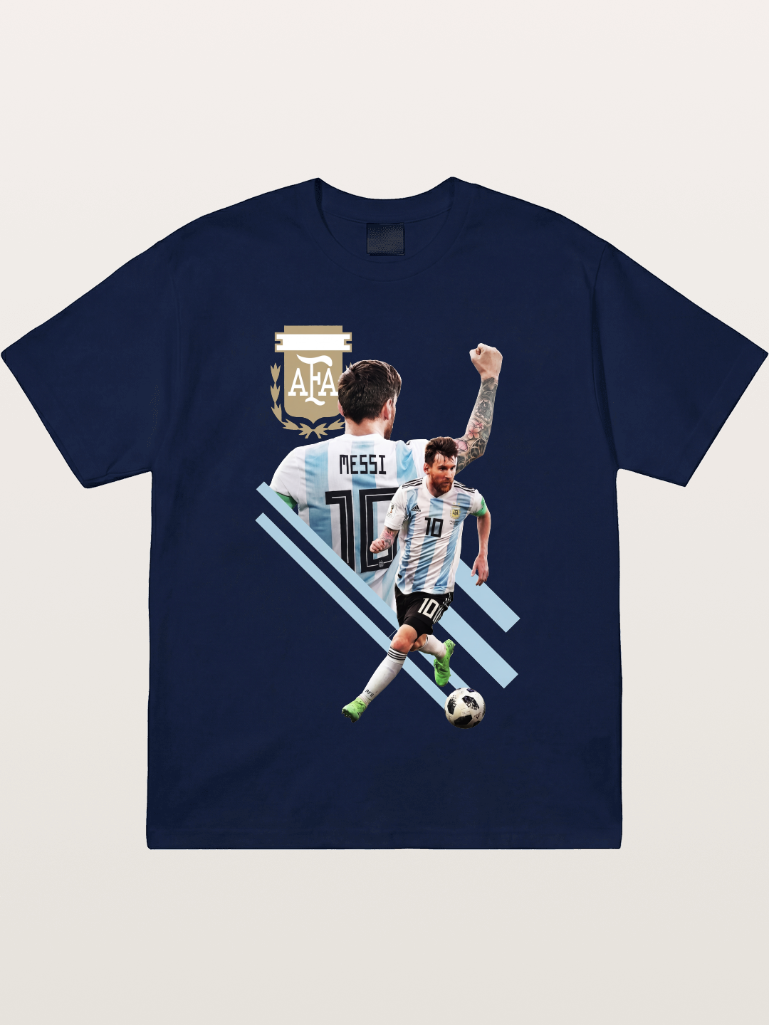 Messi Argentina Layered Art Gildan T-shirt