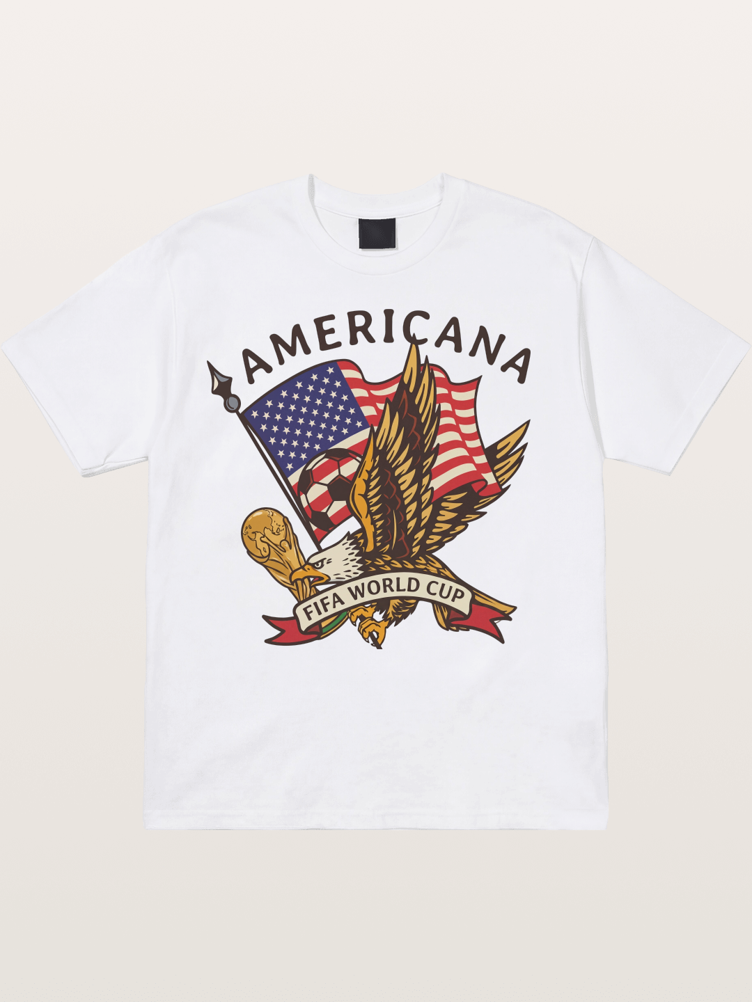 USA Eagle World Cup Graphic Cotton T-shirt