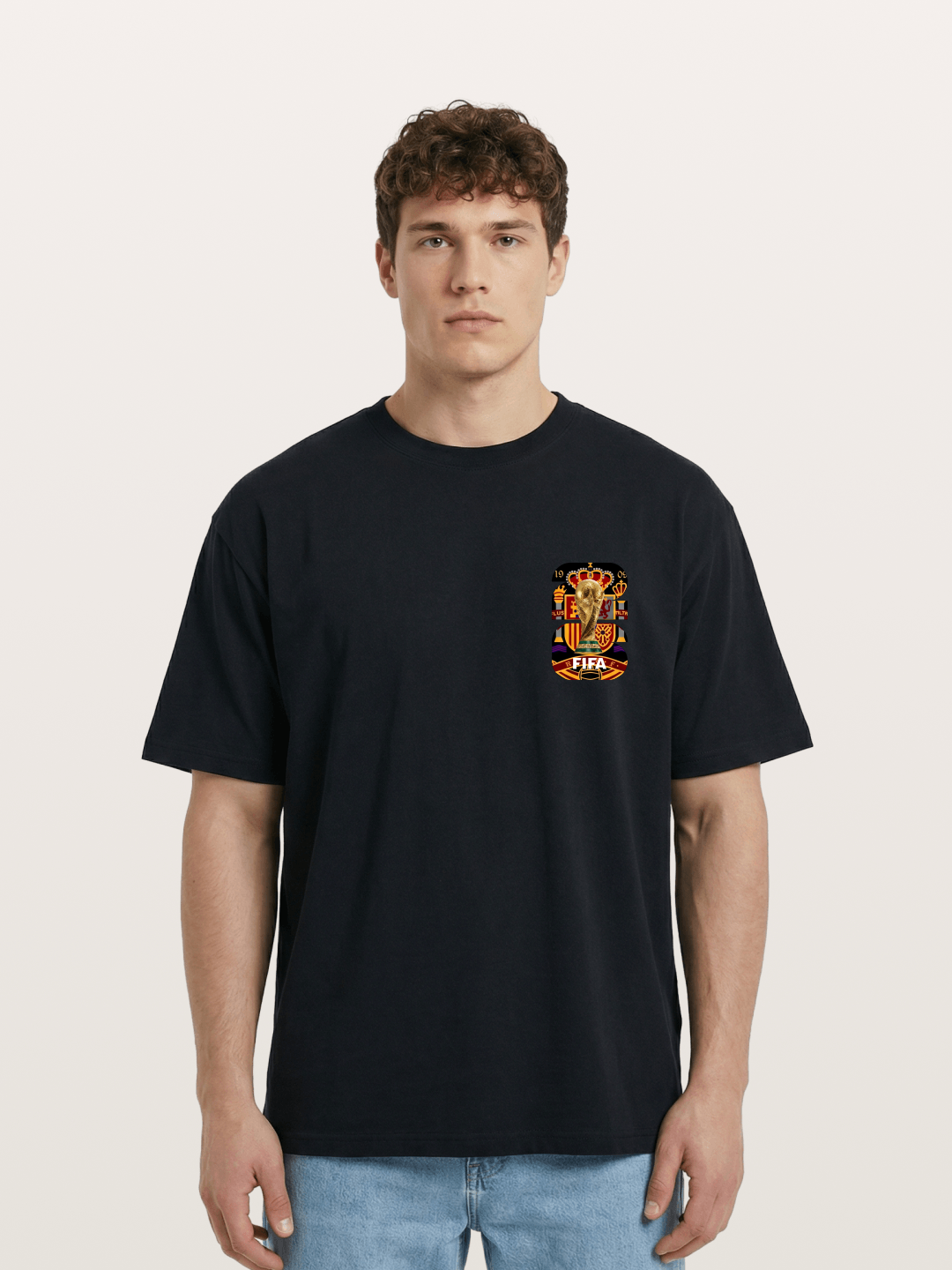 Spain World Cup Trophy Crest Cotton T-shirt