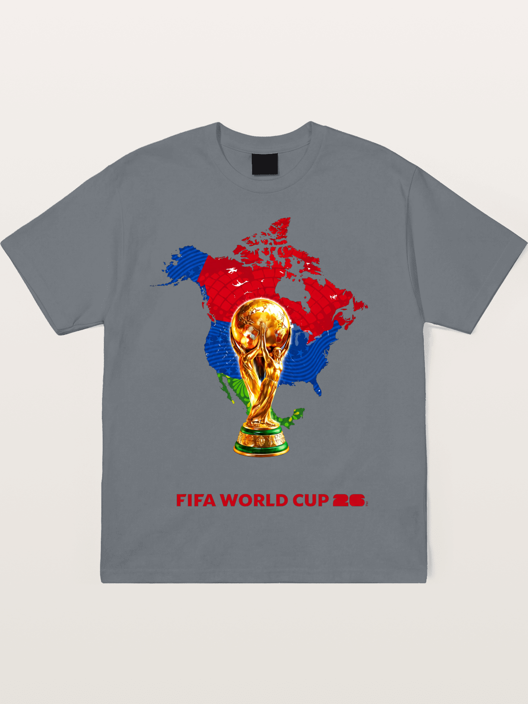 World Cup Trophy & Americas Map Cotton T-shirt