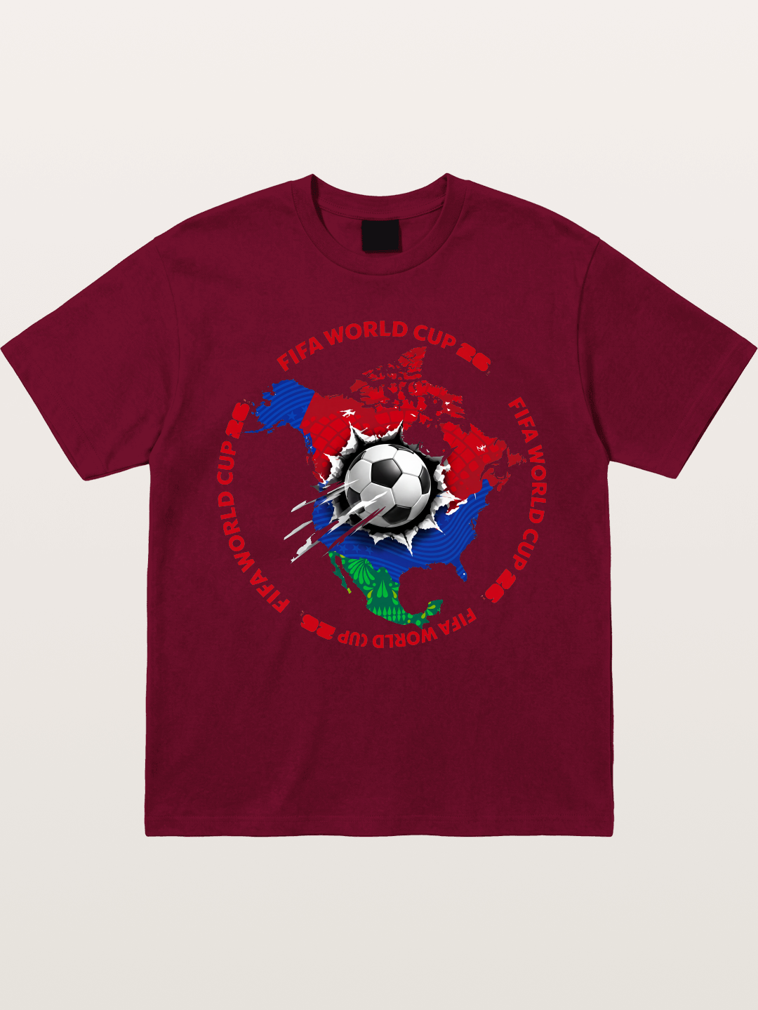 Soccer Ball Americas Burst Design Gildan T-shirt
