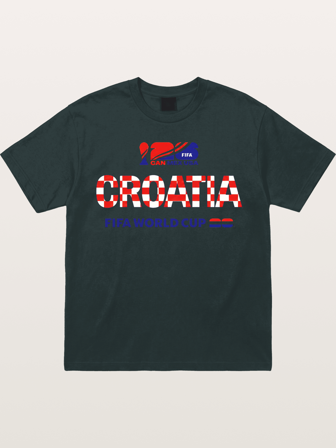 Croatia 2026 World Cup Typo Gildan T-shirt