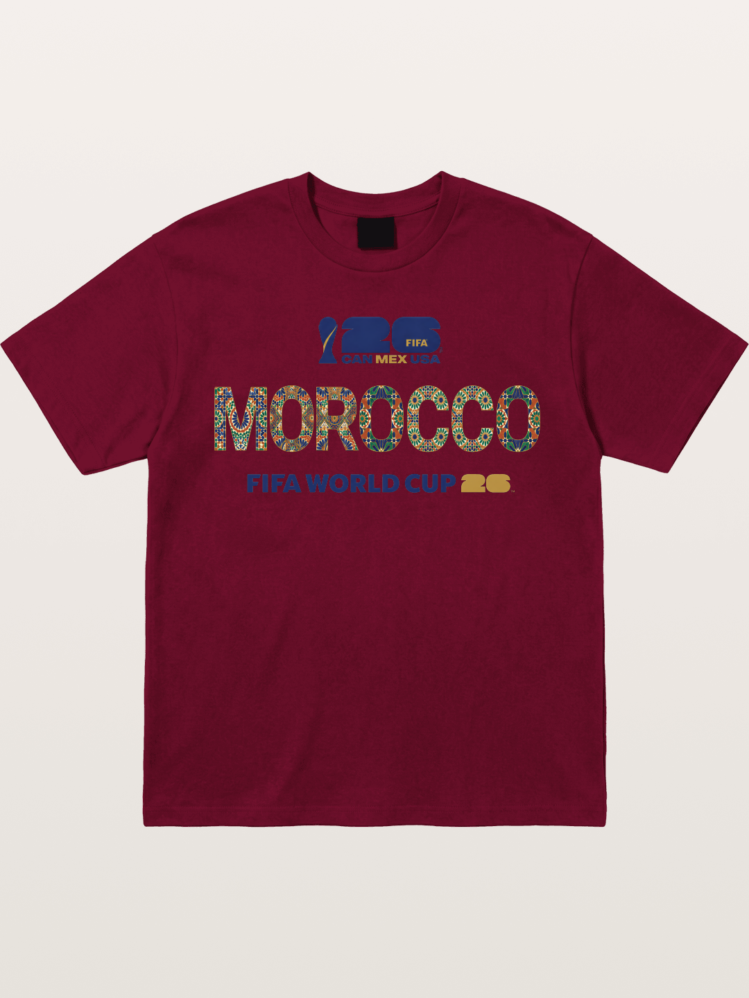 Morocco 2026 Mosaic Typography Gildan T-shirt