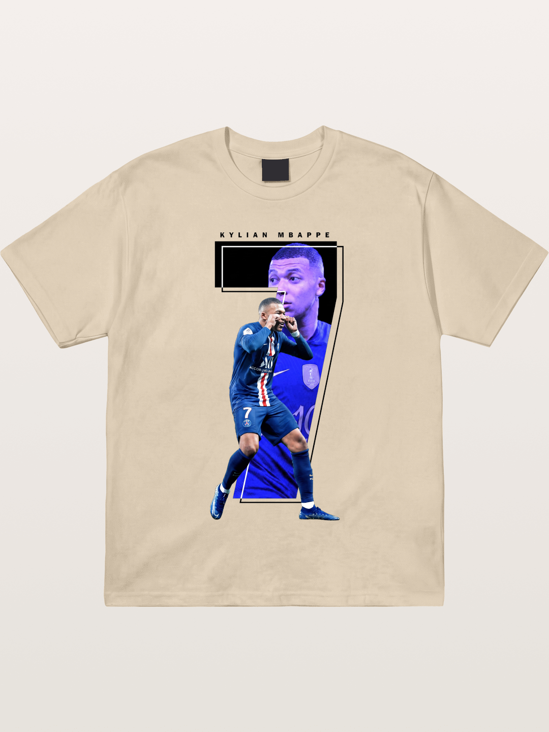 Mbappe Dual Portrait Collage Gildan T-shirt