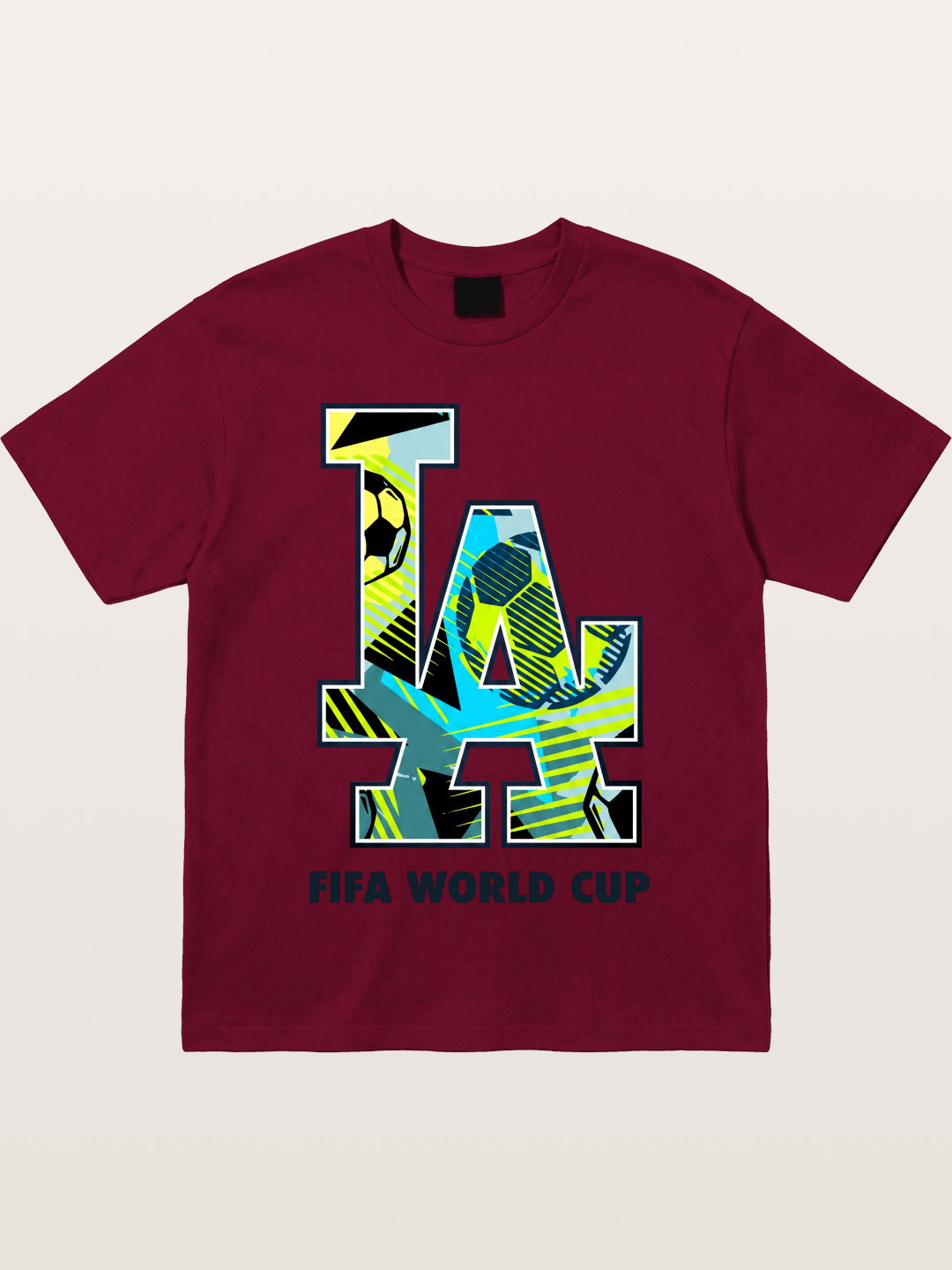 FIFA WC LA Geometric Soccer Fill Gildan T-shirt