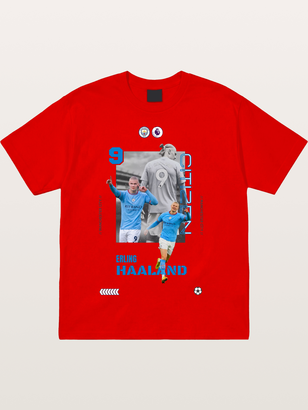 Haaland City Montage Print Cotton T-shirt
