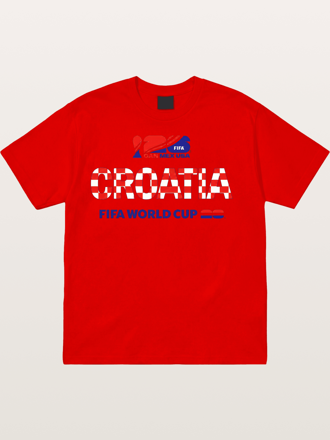 Croatia 2026 World Cup Typo Cotton T-shirt