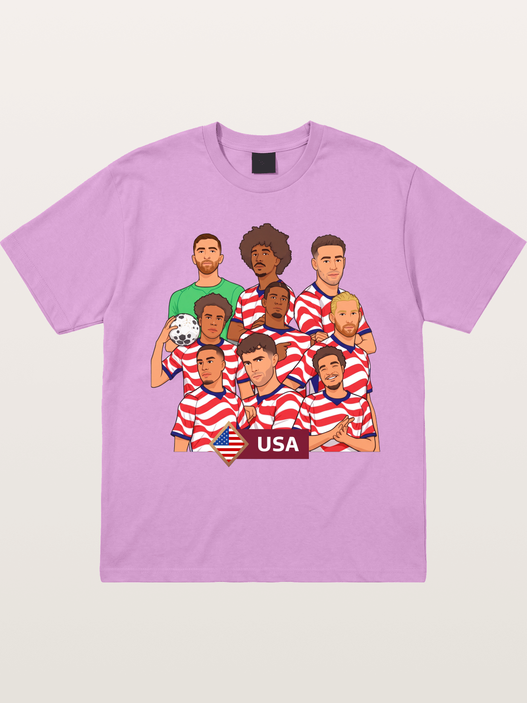 USMNT Cartoon Full Roster Gathering Gildan T-shirt